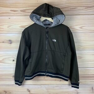 The North Face Jacket Women Medium Hoodie Boxy Crop Ultrawick Tekware Full Zip